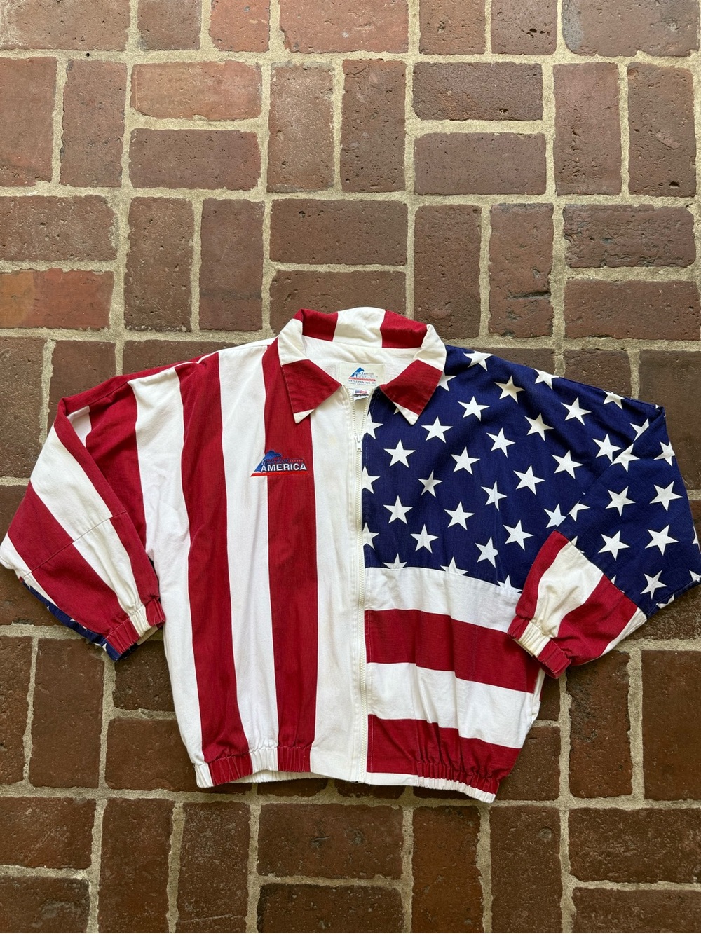 Vintage American flag jacket large